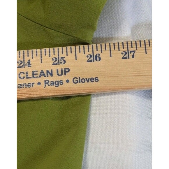 Lane Bryant Plus Size 22/24W Green Button Front Blouse 3/4 Sleeve Collared - Picture 6 of 7